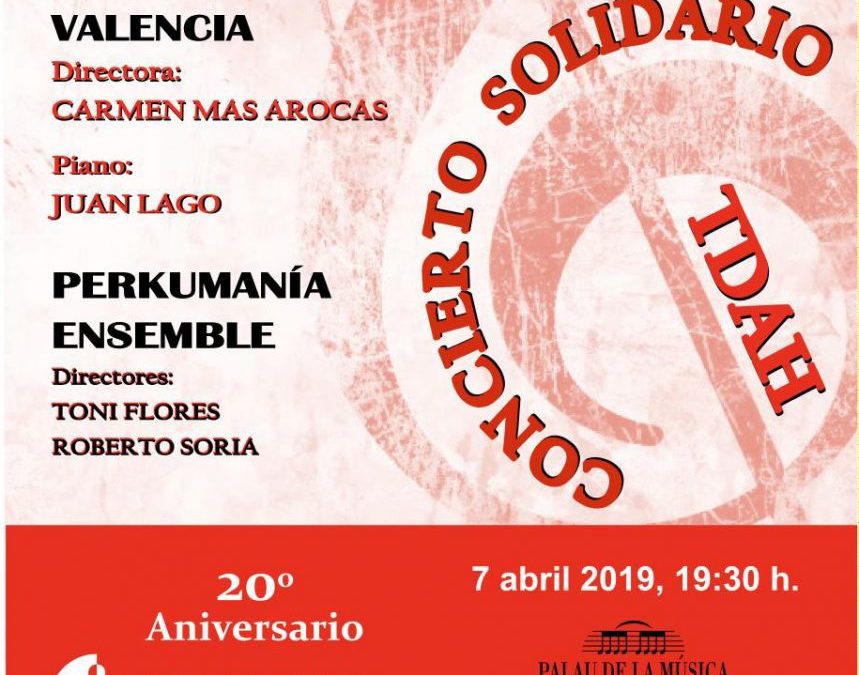 Concierto solidario 20 años APNADAH – domingo 7 abril 2019