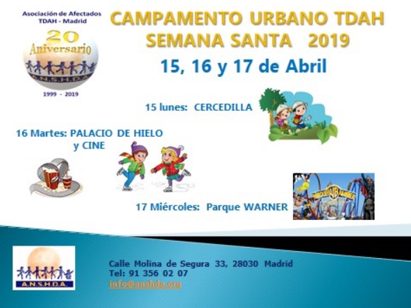 7º Campamento Urbano TDAH Semana Santa 2019