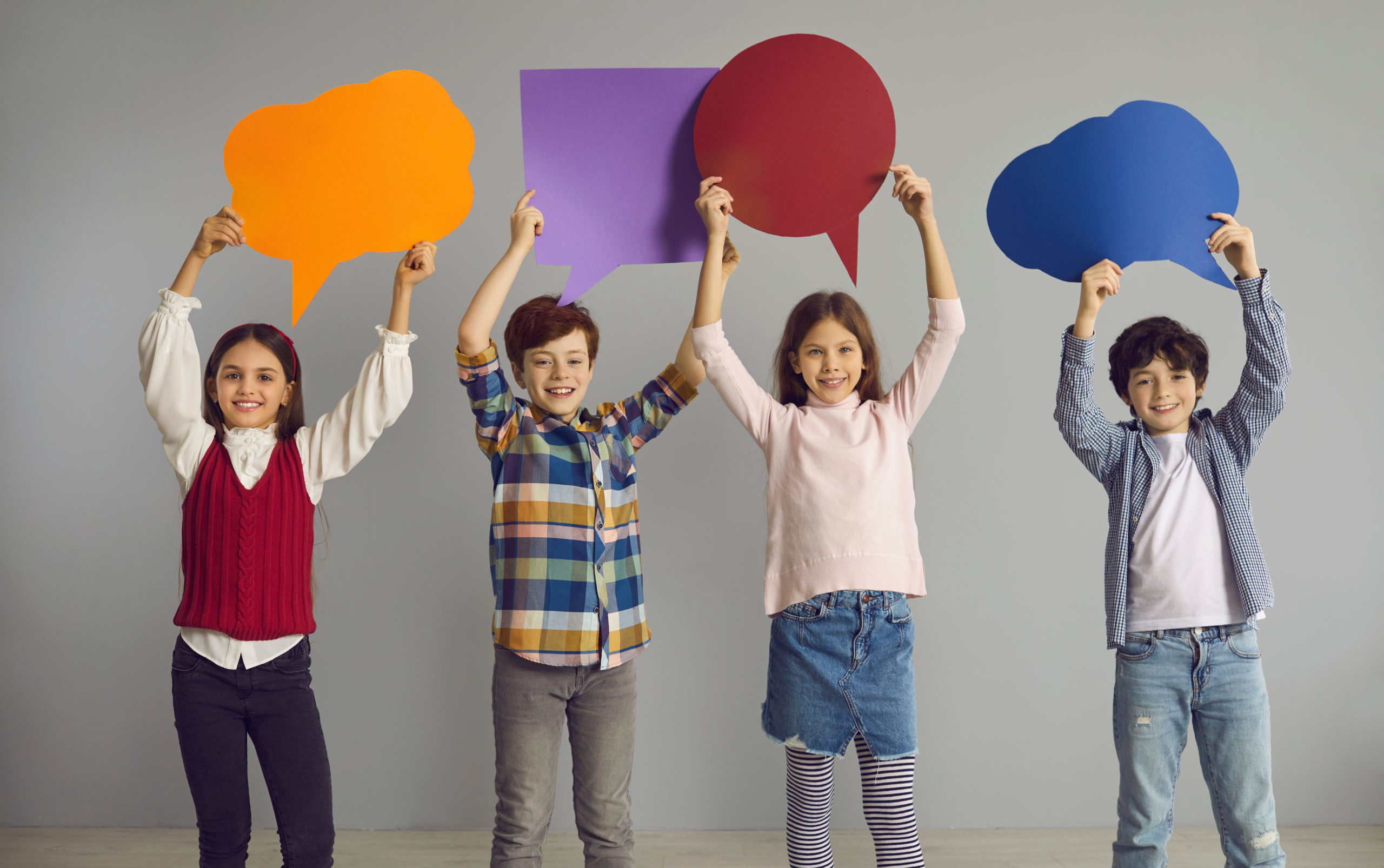New,Generation,Voicing,Out,Opinions.,Team,Of,Happy,School,Children